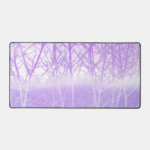 Frosty Misty Trees in Lilac Lavender Schreibtischunterlage