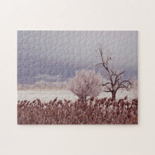 Frosty Morning View - Antelope Island - Utah Puzzle