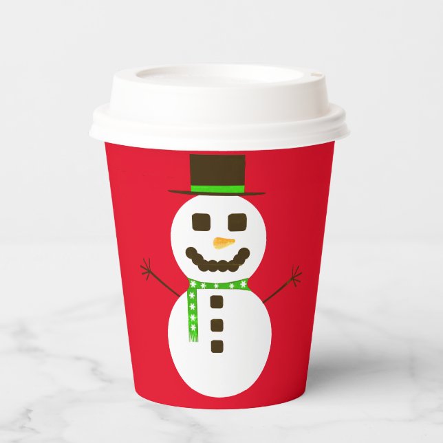 Frosty Red Paper Cup Pappbecher (Vorderseite)