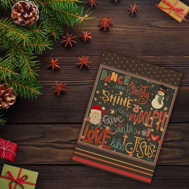 Frosty Rudolph Santa Jesus Weihnachten Karte (Von Creator hochgeladen)