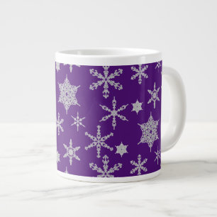 Frosty Snowflake Diamond Sparkle Elegante & Trendy Jumbo-Tasse