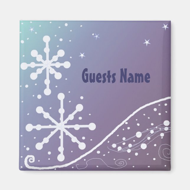 Frosty Snowflake Place Holder Magnet (Vorne)