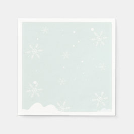 Frosty Snowflakes Geburtstagsparty Serviette