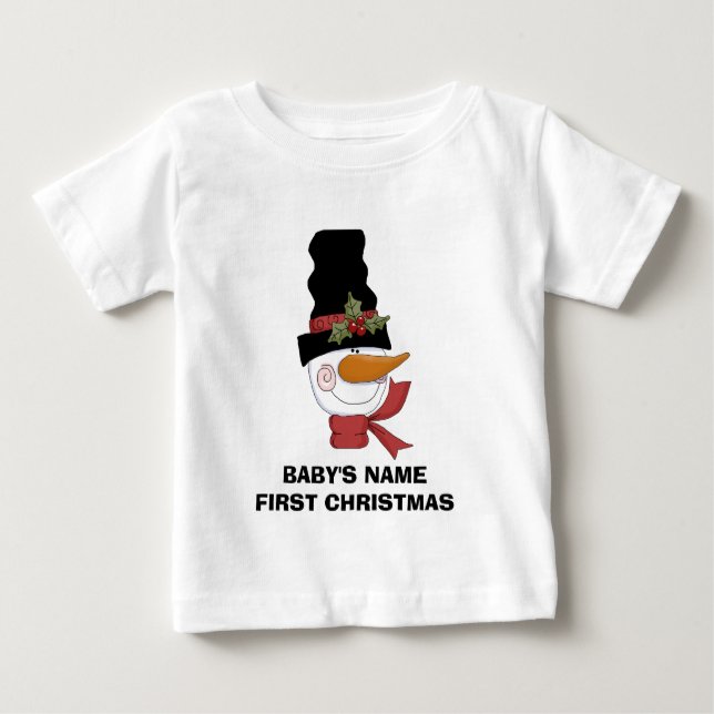 Frosty Snowman First Christmas Tshirt (Vorderseite)