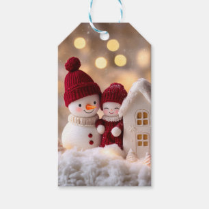 Frosty Snowman Siblings Winter Joy Geschenkanhänger