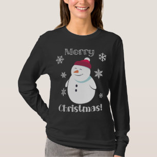 Frosty Snowman Süße Tier Frohe Weihnachten T-Shirt