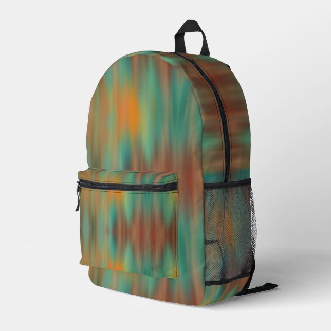 Frosty Southwestern Glass Abstrakt Pattern Bedruckter Rucksack (Rückseitige Ecke Rechts)
