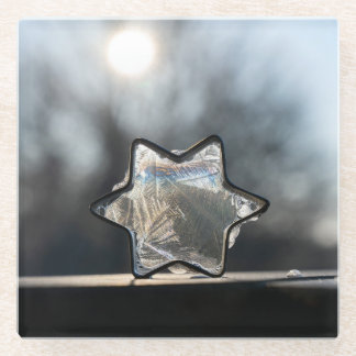 „Frosty Star“ Gefrorener Stern Glasuntersetzer
