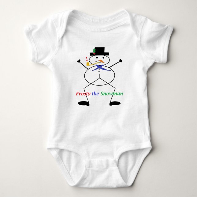 "Frosty the Snowman" Baby Strampler (Vorderseite)