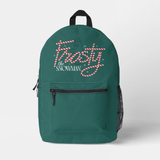 Frosty the Snowman Candy Cane Logo Bedruckter Rucksack