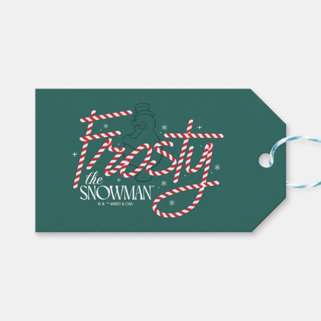 Frosty the Snowman Candy Cane Logo Geschenkanhänger (Vorderseite (Horizontal))