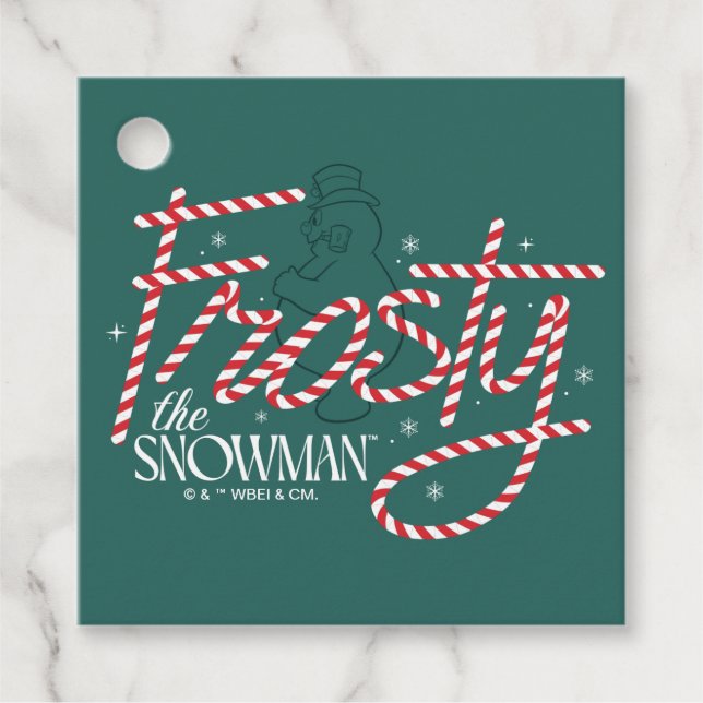 Frosty the Snowman Candy Cane Logo Geschenkanhänger (Vorderseite)