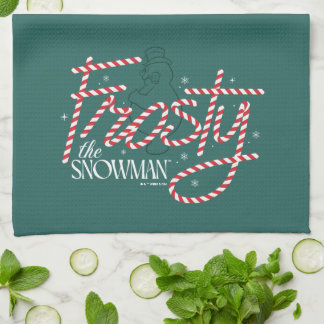 Frosty the Snowman Candy Cane Logo Geschirrtuch
