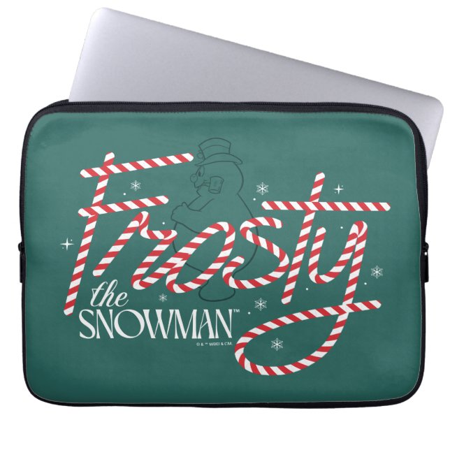 Frosty the Snowman Candy Cane Logo Laptopschutzhülle (Vorderseite)