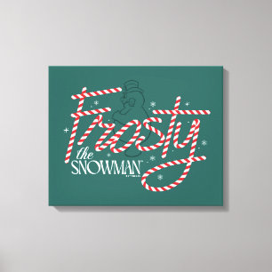 Frosty the Snowman Candy Cane Logo Leinwanddruck