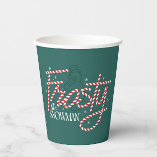 Frosty the Snowman Candy Cane Logo Pappbecher