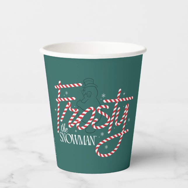 Frosty the Snowman Candy Cane Logo Pappbecher (Vorderseite)