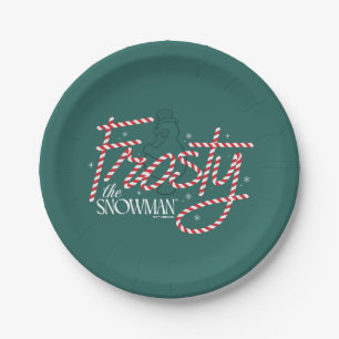Frosty the Snowman Candy Cane Logo Pappteller