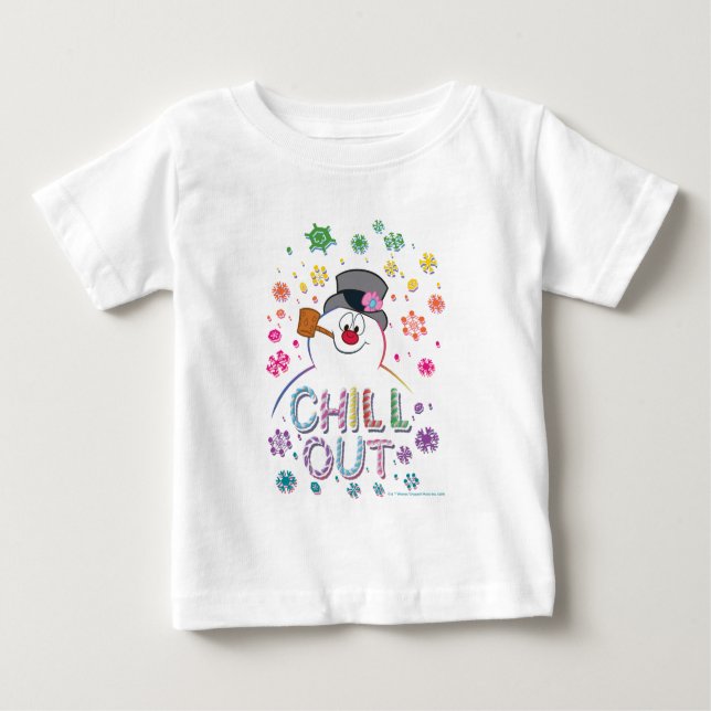 Frosty the Snowman™ | "Chill Out" Regenbogenfarben Baby T-shirt (Vorderseite)