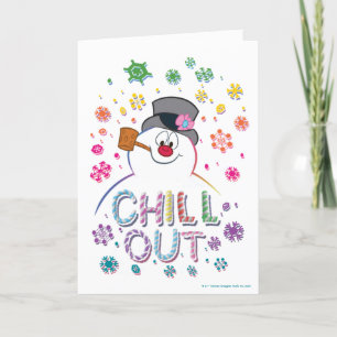 Frosty the Snowman™ "Chill Out" Regenbogenfarben Feiertagskarte