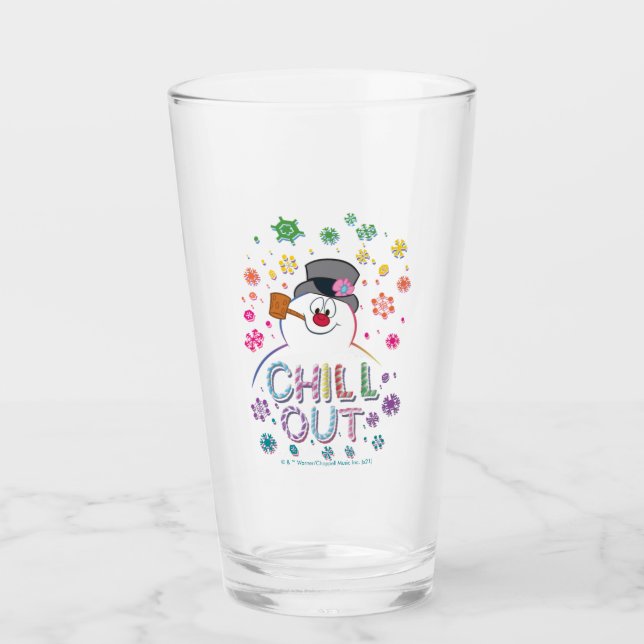 Frosty the Snowman™ | "Chill Out" Regenbogenfarben Glas (Vorderseite)