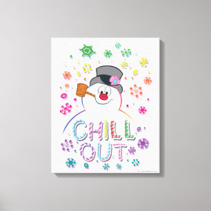 Frosty the Snowman™   "Chill Out" Regenbogenfarben Leinwanddruck