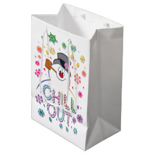 Frosty the Snowman™   "Chill Out" Regenbogenfarben Mittlere Geschenktüte