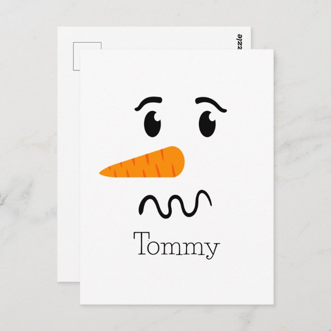 Frosty the Snowman Confuse Face Postkarte (Vorne/Hinten)