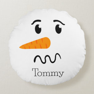 Frosty the Snowman Confuse Face Rundes Kissen