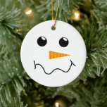 Frosty the Snowman Face Keramik Ornament<br><div class="desc">Frosty the Snowman Face Ornament</div>