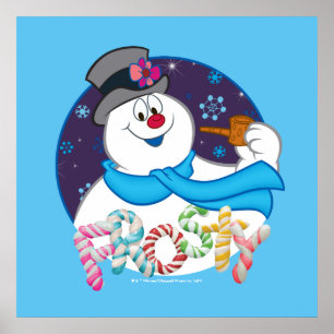Frosty the Snowman™   Farbige Candy Cane Name Poster
