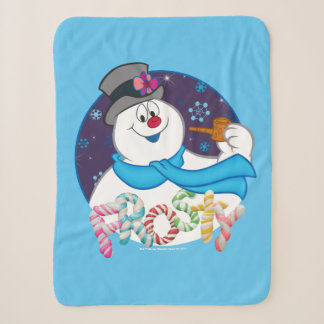 Frosty the Snowman™ | Farbige Candy Cane Name Sherpadecke