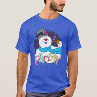 Frosty the Snowman™ | Farbige Candy Cane Name T-Shirt