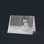 Frosty the Snowman Feiertagskarte<br><div class="desc">Eine großartige Einnahme von frostig der Schneemann als Grußkarte zu verwenden.</div>