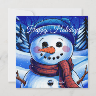 Frosty the Snowman Flat Holiday Card Feiertagskarte