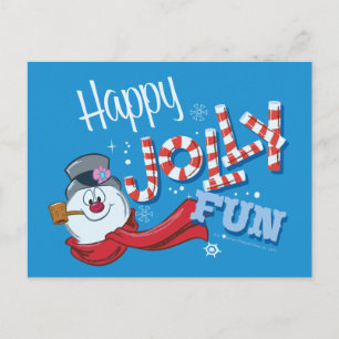 Frosty the Snowman™   Fröhlicher Jolly-Spaß Feiertagspostkarte