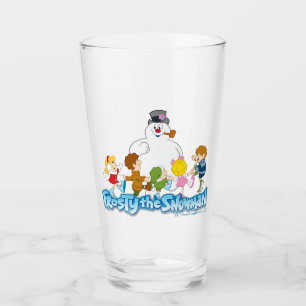 Frosty the Snowman™   Frosty & Children Playing Glas
