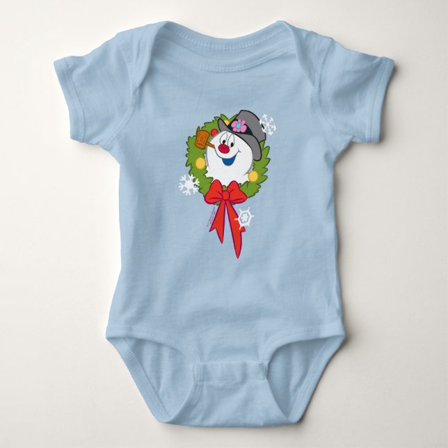 Frosty the Snowman™ | Frosty Holiday Wreath Baby Strampler (Vorderseite)