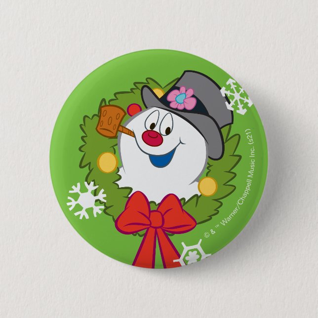 Frosty the Snowman™ | Frosty Holiday Wreath Button (Vorderseite)