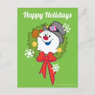 Frosty the Snowman™ Frosty Holiday Wreath Feiertagspostkarte