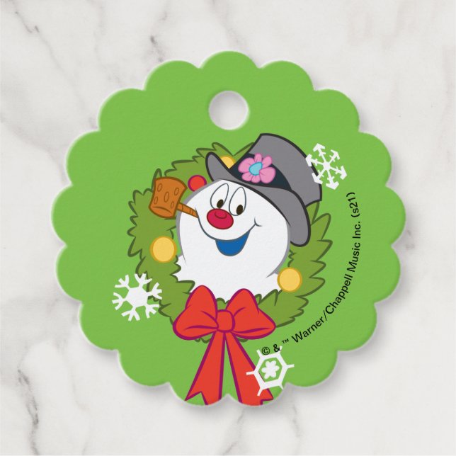 Frosty the Snowman™ | Frosty Holiday Wreath Geschenkanhänger (Vorderseite)