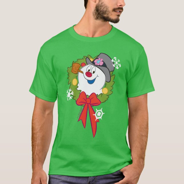 Frosty the Snowman™ | Frosty Holiday Wreath T-Shirt (Vorderseite)