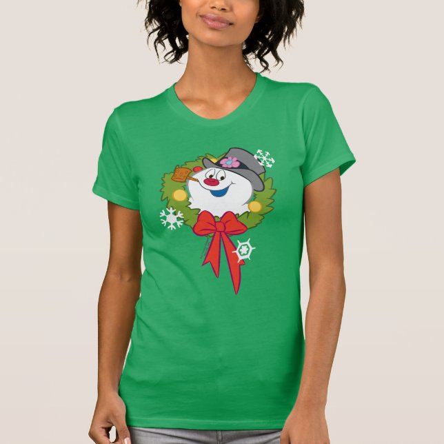 Frosty the Snowman™ | Frosty Holiday Wreath T-Shirt (Vorderseite)