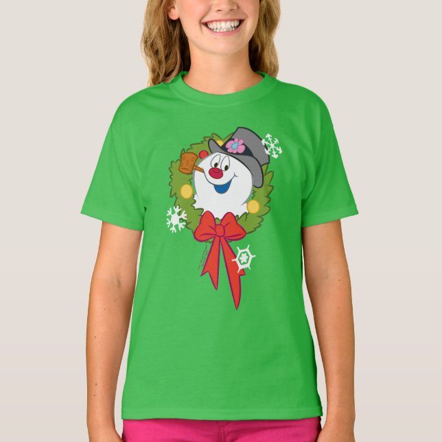 Frosty the Snowman™ | Frosty Holiday Wreath T-Shirt (Vorderseite)