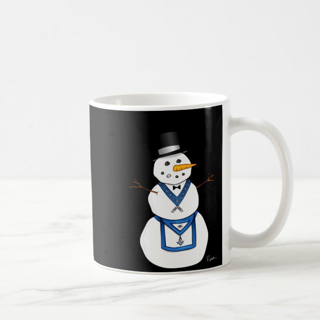Frosty The Snowman Funny Masonic Holiday Christmas Kaffeetasse (Rechts)