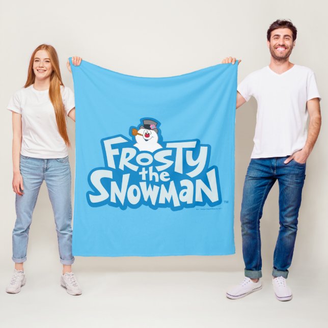 Frosty the Snowman™ | Gestrickte Logos Fleecedecke (Beispiel)