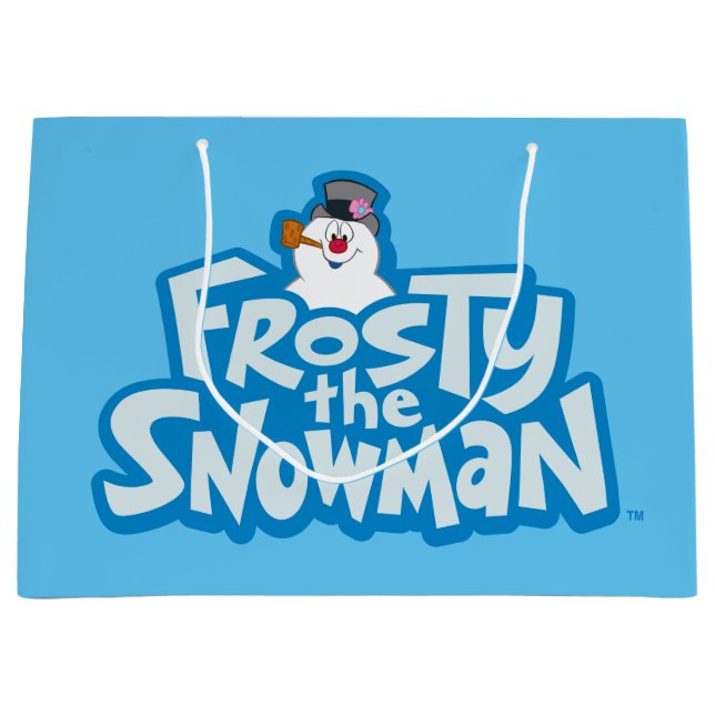 Frosty the Snowman™ | Gestrickte Logos Große Geschenktüte (Vorderseite)