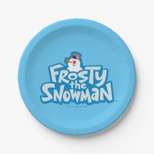 Frosty the Snowman™ Gestrickte Logos Pappteller
