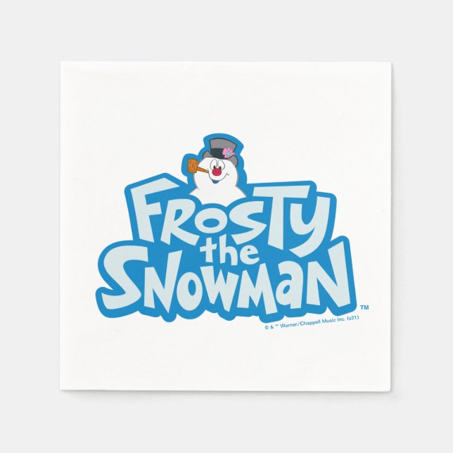 Frosty the Snowman™ | Gestrickte Logos Serviette (Vorderseite)