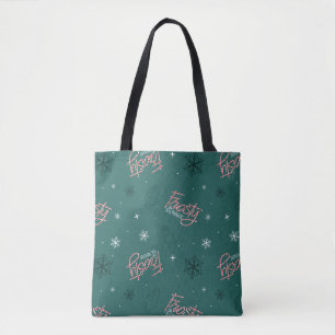 Frosty the Snowman Green Snowflake Pattern